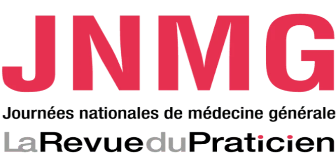 Logo avec l'acronyme JNMG et le titre complet en français sur les journées nationales de médecine générale