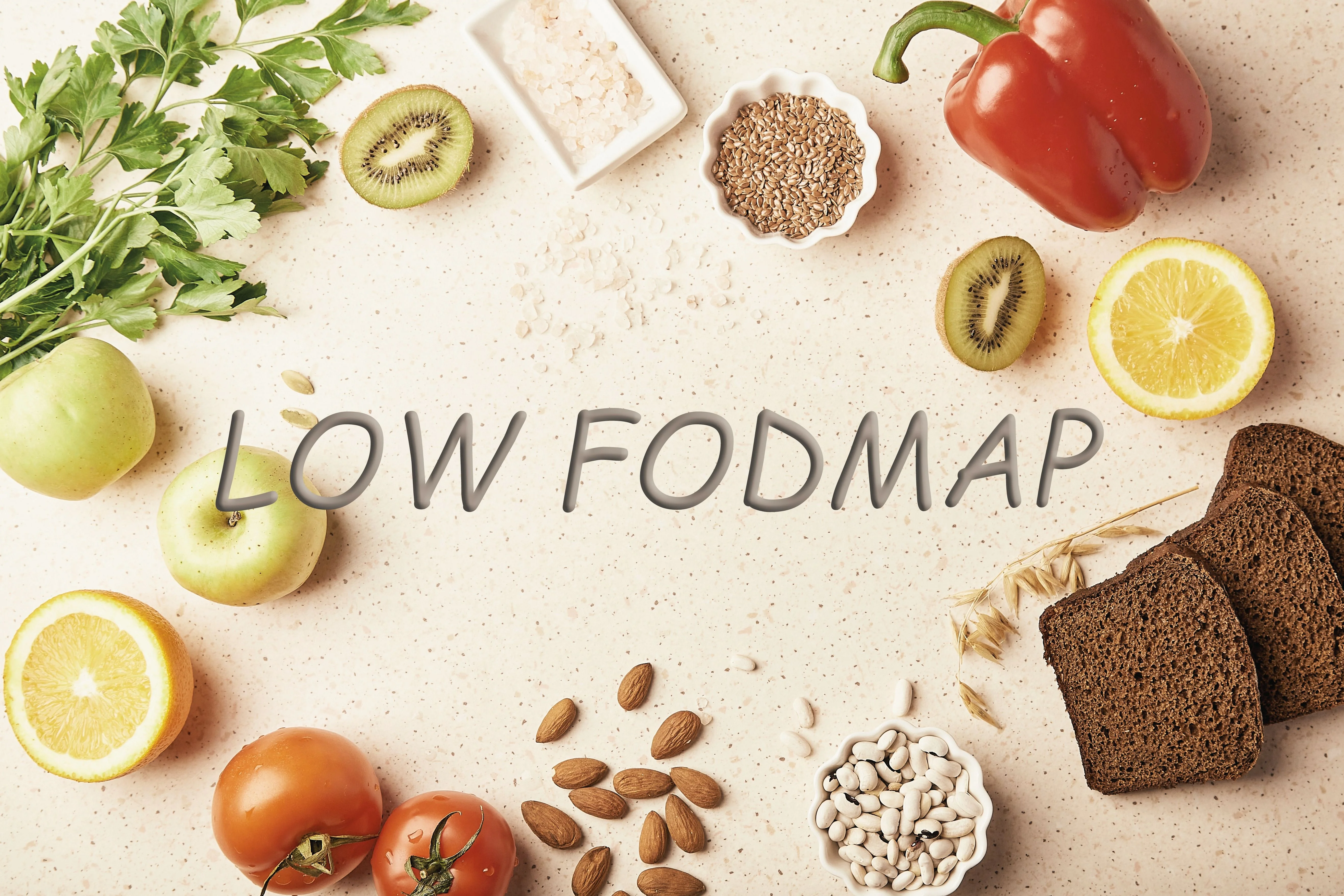 Table with different low FODMAP food