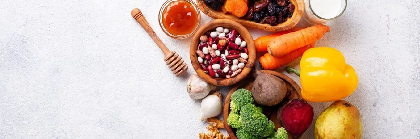 food on a white worktop