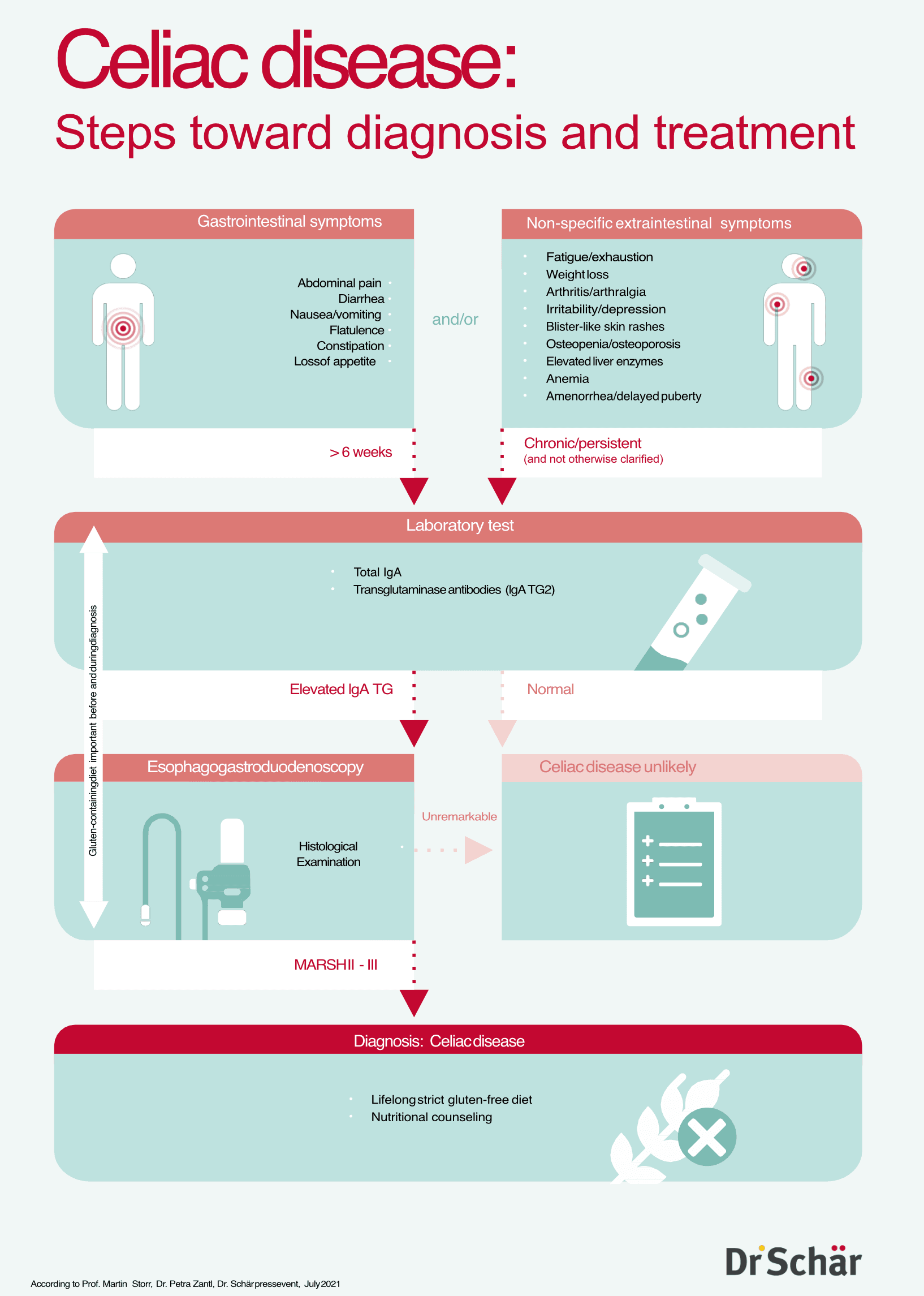 Schritte zur Zölliakie Diagnose