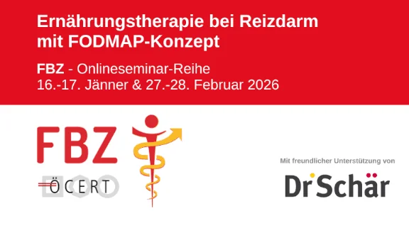 Online-Seminar zur Ernährungstherapie bei Reizdarm mit FODMAP-Konzept, geplant für Januar und Februar 2026